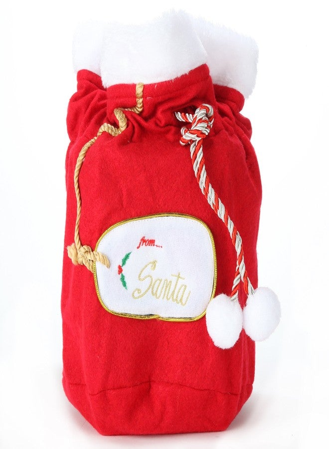 ARAD Christmas Gift Bags, Santa Gift Bags, Set of 2 Santa Bags, Fabric Gift Bags, Large Gift Bags, Reusable Christmas Bags, Christmas Gift Bag Set, Red Gift Bags,2 Count(Pack of 1) - Image 3